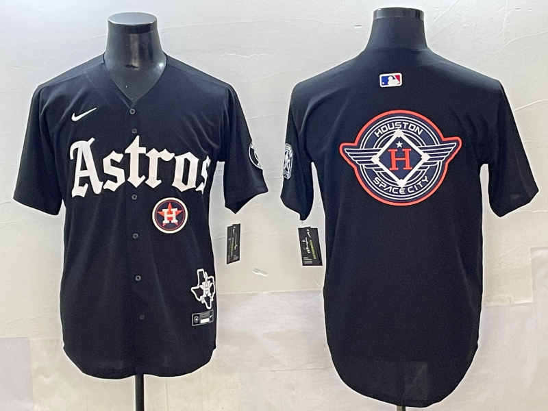 Men Houston Astros blank black MLB Nike 2025 jersey 06->houston astros->MLB Jersey